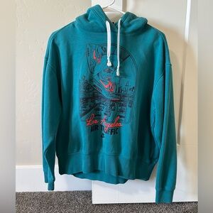 Nike Teal Hoodie with Graphic Design